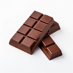 Fototapeta premium Delicious chocolate bars in dark, milk, and white varieties, showcasing sweet, tasty blocks of cocoa with a closeup view, perfect for a gourmet snack
