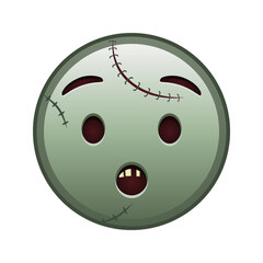 Hushed face Large size of zombie halloween emoji