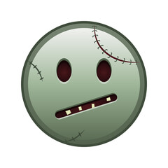 Sad face Large size of zombie halloween emoji