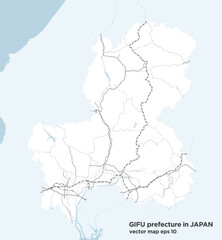 日本の岐阜県のシンプルなロードマップ