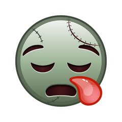 Sleepy face Large size of zombie halloween emoji