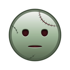 Yawning face Large size of zombie halloween emoji