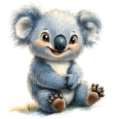 Obraz premium Cute Koala Watercolor Illustration