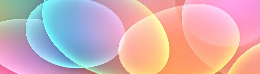 Obraz premium Colorful abstract shapes with soft gradients creating a soothing artistic backdrop.