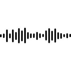 Sound waves. Music waves. Reflected sound waves. Music sounds line
