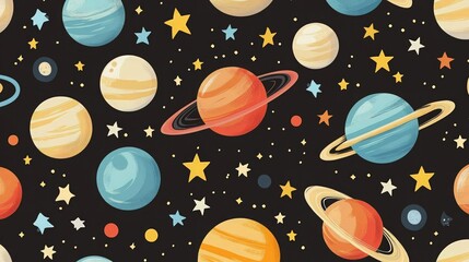 Dreamy cosmic landscape featuring the moon and stars