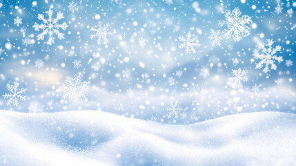 snowing and snowflake Serenade background illustration Snowfall Serenade - Delicate Snowflakes Dancing on Blurred Winter Background