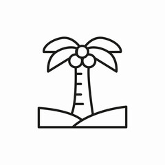 island palm icon sign vector