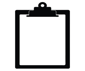 Black Silhouette Clipboard Blank Space Icon