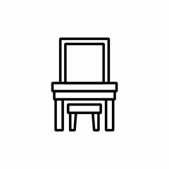 makeup desk icon sign vector