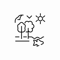 nature landscape icon sign vector