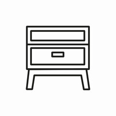 nightstand drawer icon sign vector