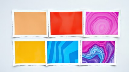 Naklejka premium Colorful Rectangular Paper Stickers - Design Collection