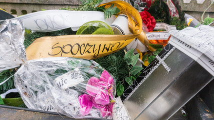 cemetery garbage bin, old flowers, used candles, waste, utilization, removal, ecology, plastic, november