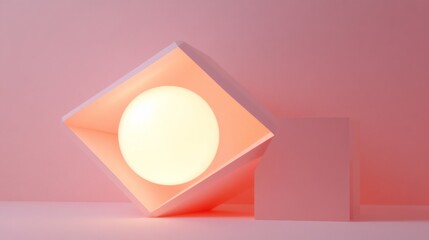 Bright 3D Light on Clean Background Design