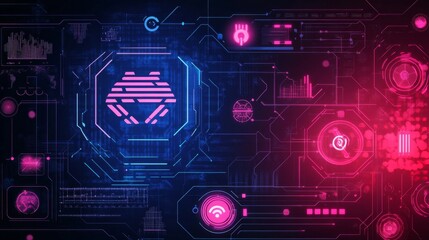 Obraz premium Bright Minimalist Technology Analysis Background