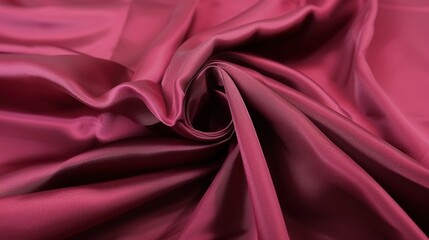 Obraz premium Elegant Burgundy Silk Satin Fabric Abstract Background: Unveiling the Allure of Luxurious Textures and Rich Hues for Interior Design, Fashion, and Artistic Creations. From Opulent Drapes to Graceful G