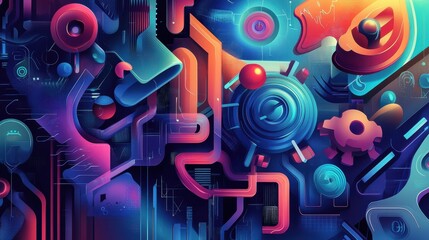 Decision management abstract concept vector illustration. Business rules, strategic organization management, IT tool, enterprise analysis software, decision-making system abstract metaphor.