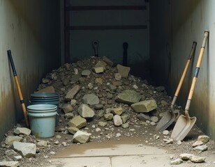 Rocks, Buckets, and Shovels in a Dark Room