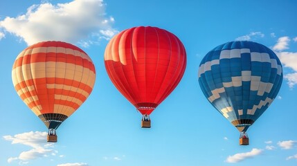 Obraz premium Kubernetes backup heic Martech saas Mlops Esg fintech Thumbnail Telegram channel 1440 Daily Digest Second state Wefunder Colorful striped hot air balloons floating in blue sky with white clouds, trav