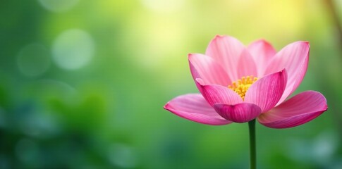 Fototapeta premium Soft petals unfolding on a subtle gradient background, greenery, nature, nature