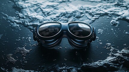 AI-Driven Smart Goggles Resting in a Studio Setting