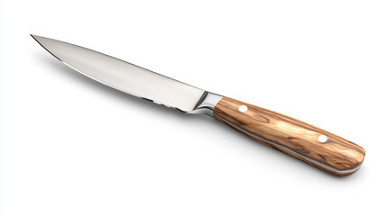 High-quality kitchen knife with a wooden handle designed for precision cutting and slicing tasks in culinary applications