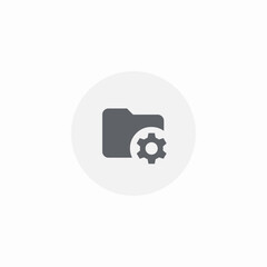 folder configuration icon sign vector