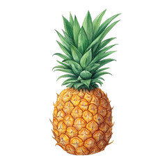 Isolated pineapple on white background
