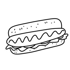 hamburger food drawings  illustration