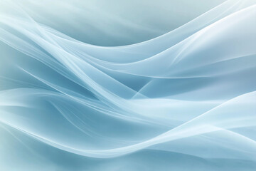 Fototapeta premium Soft blue and white waves creating an abstract background, Soft gradients of baby blue evoking a sense of peace