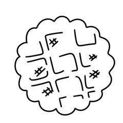 Waffles food drawings illustration