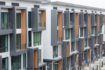 Obraz premium Modern Apartment Building with Unique Architectural Design