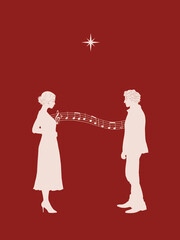 Silhouette of a couple