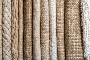 Natural fabrics in various textures and shades create warm, invi