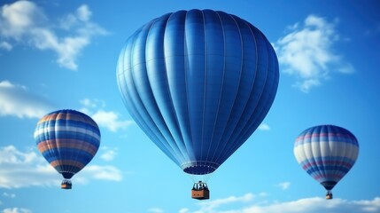 Colorful hot air balloons Colorful balloons soaring above landscape