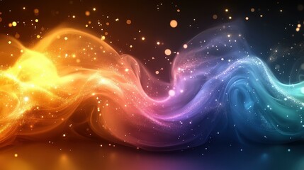 Obraz premium Squarespace designer Perfumer Ai singularity aphantasia Post Quantum Cryptography Color gradient Magic Tunetank Multicloud Thesis supplements Abstract colorful light waves flowing dynamic energy moti