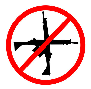 Black silhouette of a sniper rifle on a white background. US army automatic weapons. American military ammunition. Isolated image of a weapon. Vector illustration