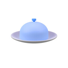 Food tray isolated 3d render icon illustration