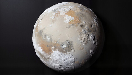 Mars surface close-up against black background