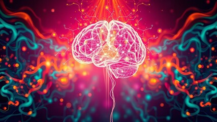 Fototapeta premium Mind's Eye: Inner Thoughts, Abstract Art, Color Psychology, Mental Imagery, Positive Energy