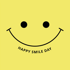 Smiley on yellow background