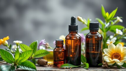 Natural Remedies Essential Oils Herbs - Beautiful Visuals for Health & Wellness
