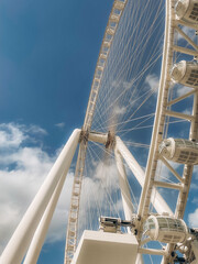 ferris wheel on a blue sky