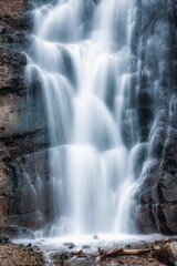 waterfall in the mountains