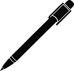 Pen Vector Icon Silhouette Simple and Minimalist Illustration Design