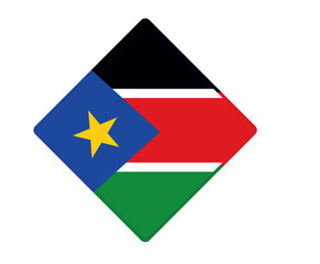 South Sudan flag square shaped. vector