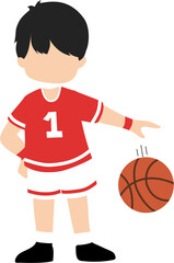 Fototapeta premium child with basketball ball