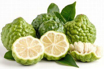 Fototapeta premium Fresh Kaffir Lime with Leaves