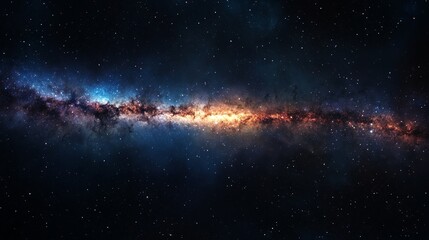 Obraz premium A breathtaking view of a galaxy filled with stars and cosmic dust.